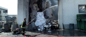Incendio in attività di stampa
